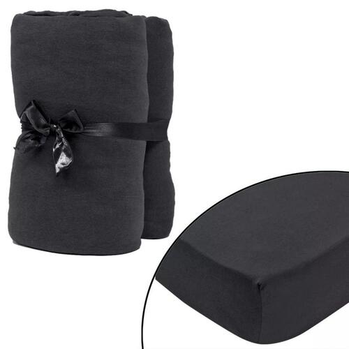 Tilpasset lagen til madras 2 stk. 140 x 200 - 160 x 200 cm bomuldsjersey
