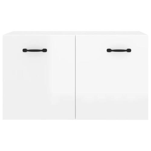 Vægskab 80x35x36,5 cm konstrueret træ hvid højglans