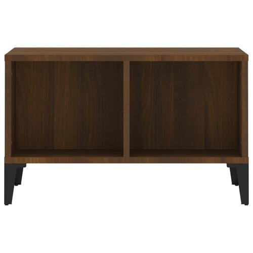 Sofabord 60x50x36,5 cm konstrueret træ brun egetræsfarve