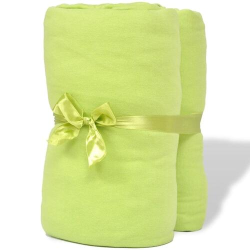 Tilpasset lagen til madras 2 stk. 90 x 190 - 100 x 200 cm bomuldsjersey
