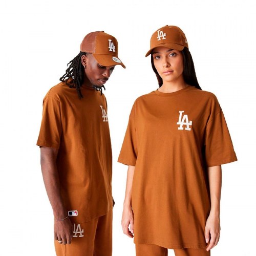 New Era kortærmet T-shirt til mænd - brun LA, XL