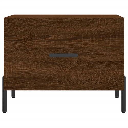 Sofaborde 2 stk. 50x50x40 cm konstrueret træ brun egetræsfarve