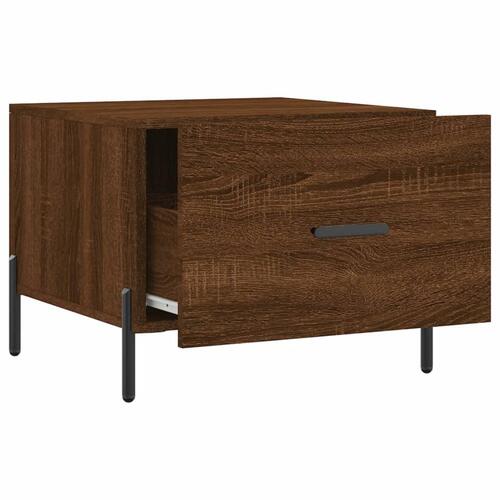 Sofaborde 2 stk. 50x50x40 cm konstrueret træ brun egetræsfarve