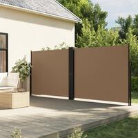 Sammenrullelig sidemarkise 160 x 600 cm gråbrun