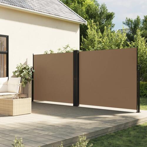 Sammenrullelig sidemarkise 160 x 600 cm gråbrun