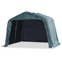 Flytteligt læskur til husdyr PVC 550 g/m² 3,3x3,2 m mørkegrøn