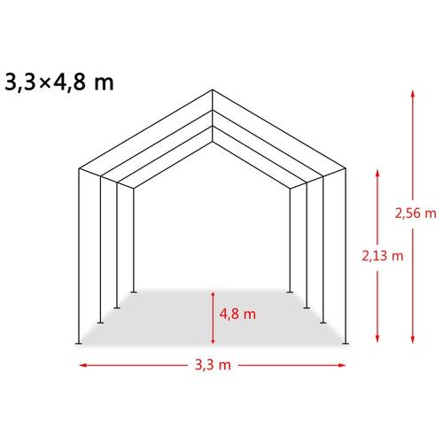 Flytteligt læskur til husdyr PVC 550 g/m² 3,3x4,8 m mørkegrøn