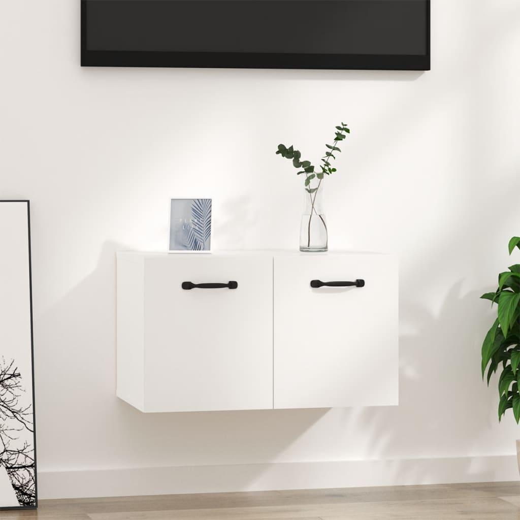 Vægskab 80x36,5x35 cm konstrueret træ hvid højglans