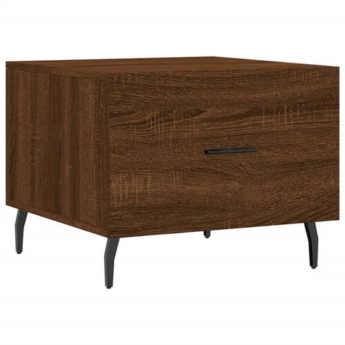 Sofaborde 2 stk. 50x50x40 cm konstrueret træ brun egetræsfarve