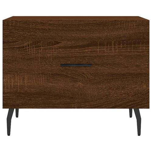 Sofaborde 2 stk. 50x50x40 cm konstrueret træ brun egetræsfarve