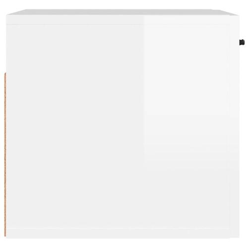 Vægskab 80x36,5x35 cm konstrueret træ hvid højglans