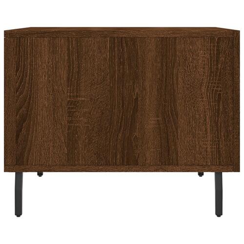 Sofaborde 2 stk. 50x50x40 cm konstrueret træ brun egetræsfarve