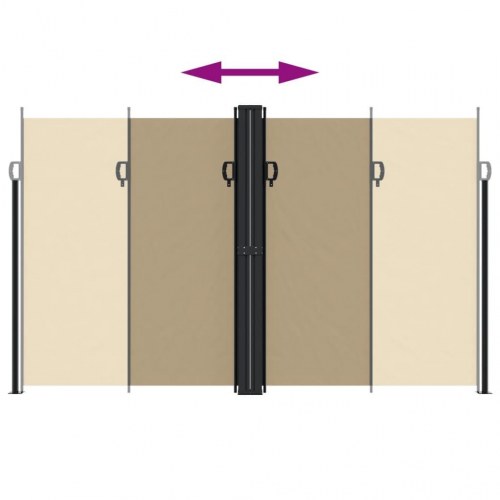 Sammenrullelig sidemarkise 200x600 cm beige