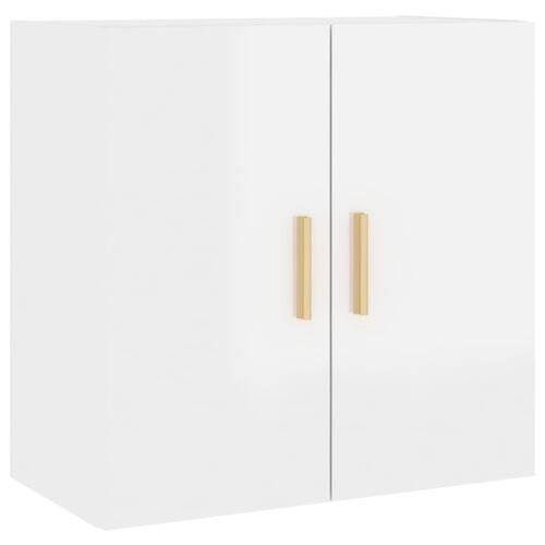 Vægskab 60x30x60 cm konstrueret træ hvid højglans
