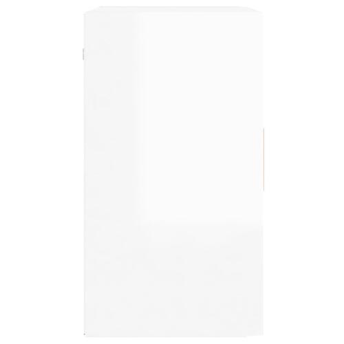Vægskab 60x30x60 cm konstrueret træ hvid højglans