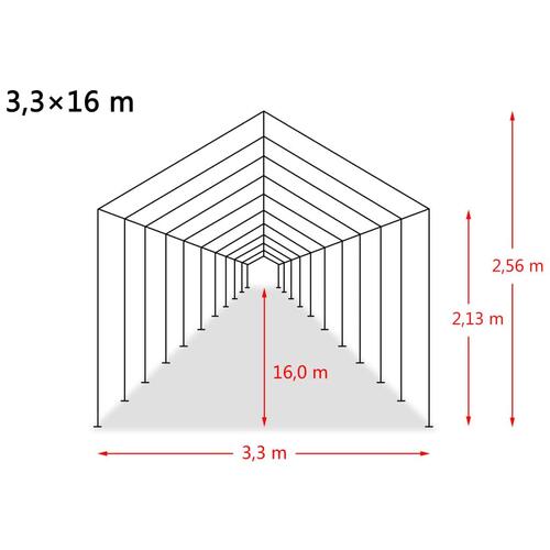 Flytteligt læskur til husdyr PVC 550 g/m² 3,3x16 m mørkegrøn