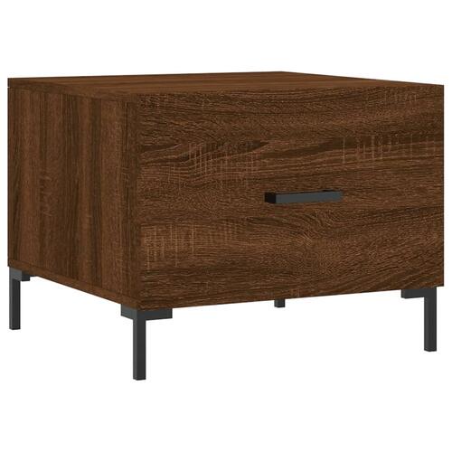 Sofaborde 2 stk. 50x50x40 cm konstrueret træ brun egetræsfarve