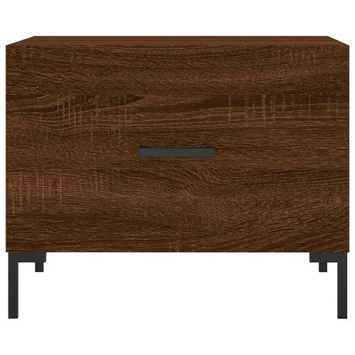 Sofaborde 2 stk. 50x50x40 cm konstrueret træ brun egetræsfarve