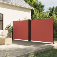 Sammenrullelig sidemarkise 180x600 cm terrakotta