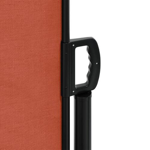 Sammenrullelig sidemarkise 180x600 cm terrakotta