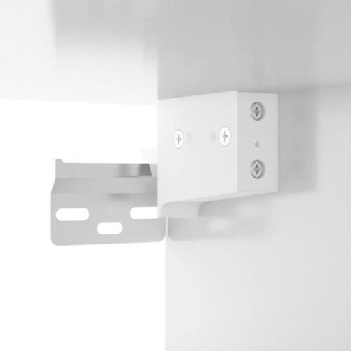 Vægskab 34,5x32,5x90 cm konstrueret træ hvid højglans