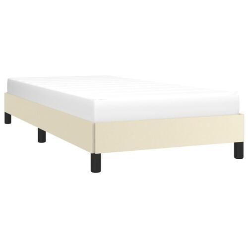 Sengeramme 80x200 cm kunstlæder cremefarvet