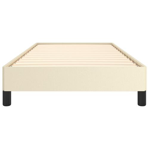 Sengeramme 80x200 cm kunstlæder cremefarvet