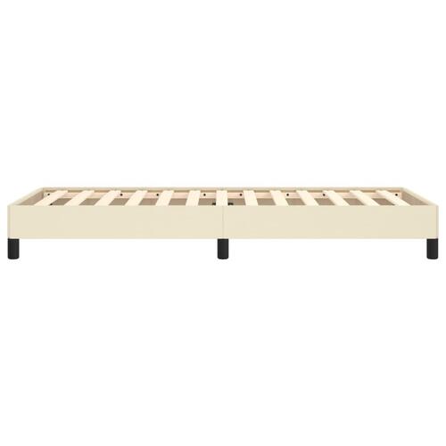 Sengeramme 80x200 cm kunstlæder cremefarvet
