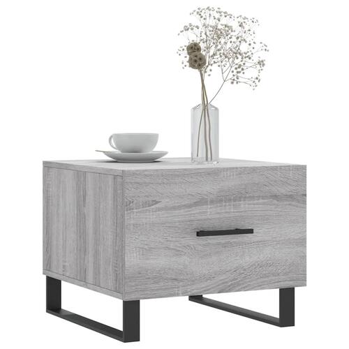 Sofaborde 2 stk. 50x50x40 cm konstrueret træ grå sonoma-eg