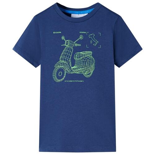 T-shirt til børn str. 92 mørkeblå