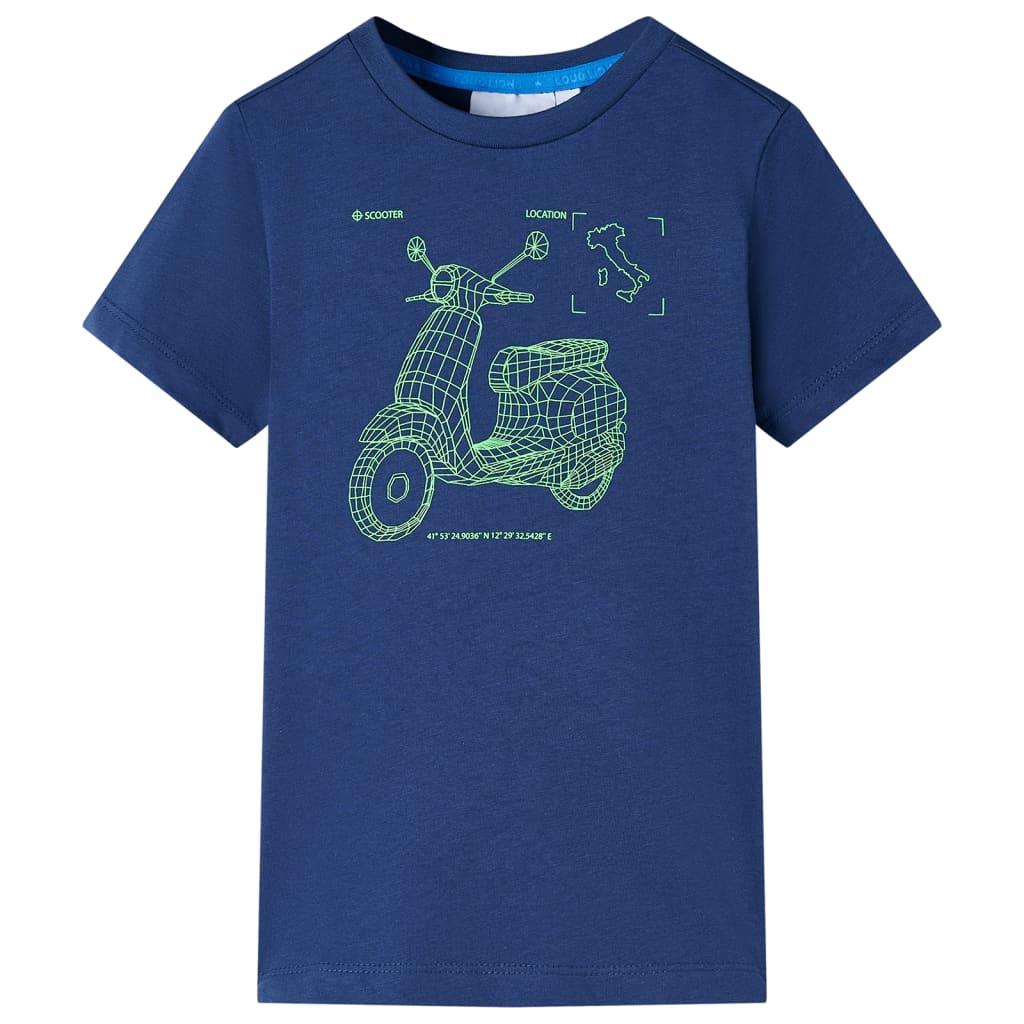 T-shirt til børn str. 92 mørkeblå