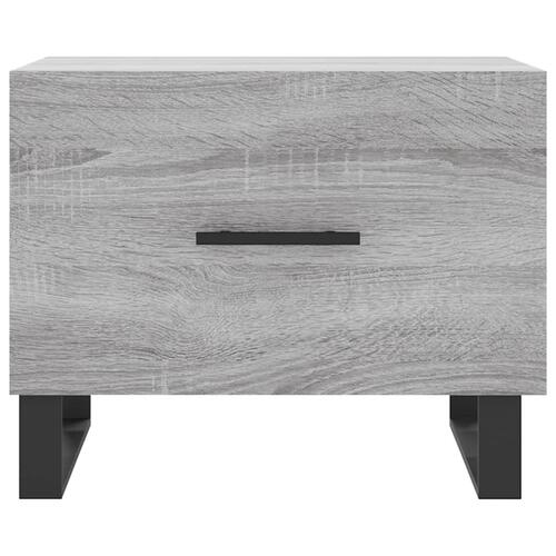 Sofaborde 2 stk. 50x50x40 cm konstrueret træ grå sonoma-eg