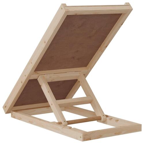 Hunderampe 70x35 cm massivt fyrretræ grå