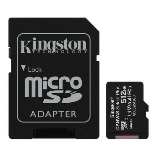 MicroSD-kort Kingston Canvas Select Plus 256 GB med SD-adapter - 100 MB/s