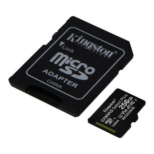 MicroSD-kort Kingston Canvas Select Plus 256 GB med SD-adapter - 100 MB/s