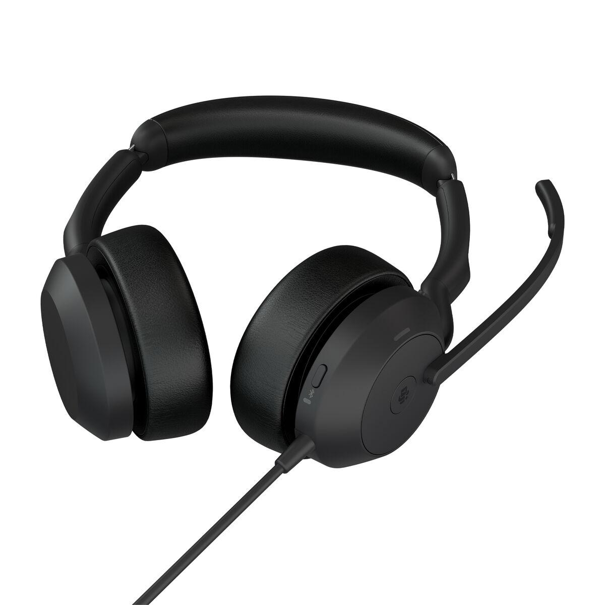 Hovedtelefoner med mikrofon Jabra Evolve2 50 Sort