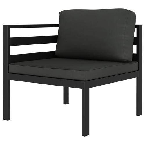 Sofasæt til haven med hynder 2 dele aluminium antracitgrå