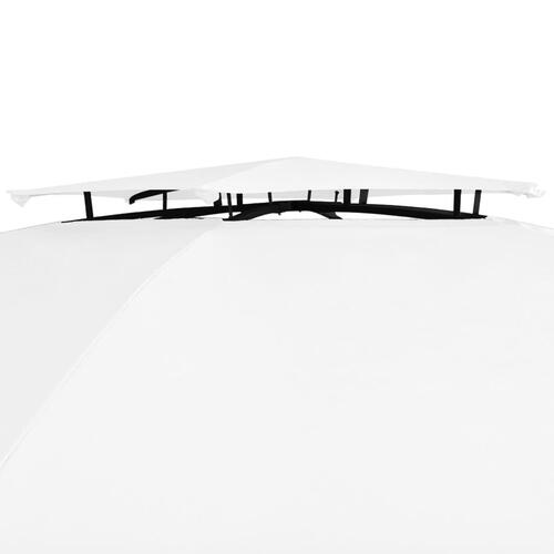 Havetelt med gardiner 360x312x265 cm 180 g/m² hvid