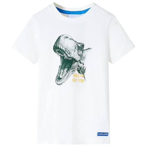 T-shirt til børn str. 128 ecrufarvet