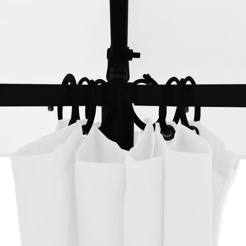 Havetelt med gardiner 360x312x265 cm 180 g/m² hvid