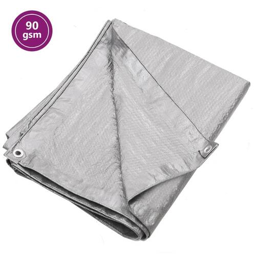 Presenning 6x10 m 90 g/m² HDPE grå