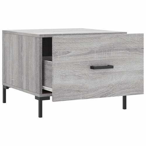 Sofaborde 2 stk. 50x50x40 cm konstrueret træ grå sonoma-eg
