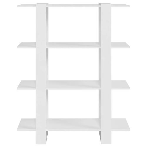 Bogreol/rumdeler 100x30x123,5 cm fyrretræ hvid