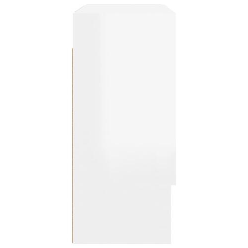 Vægskab 60x31x70 cm konstrueret træ hvid højglans