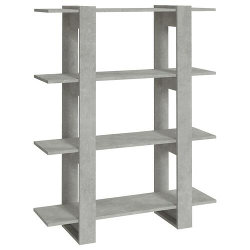 Bogreol/rumdeler 100x30x123,5 cm betongrå