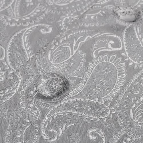Herre Paisley Bryllupsvest sæt, størrelse 48, sølvfarvet