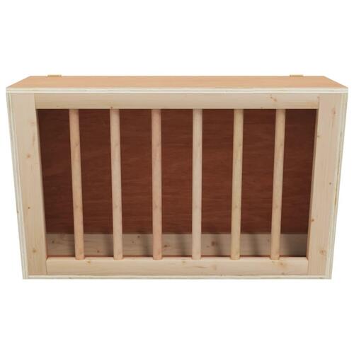 Kaninfoderautomat 37x18,5x23 cm massivt fyrretræ