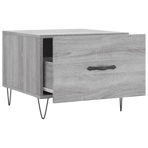 Sofaborde 2 stk. 50x50x40 cm konstrueret træ grå sonoma-eg