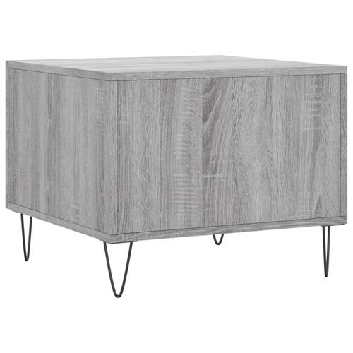 Sofaborde 2 stk. 50x50x40 cm konstrueret træ grå sonoma-eg