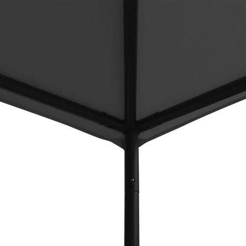Pavillon 3x3 m stof og stål 180 g/m² antracitgrå